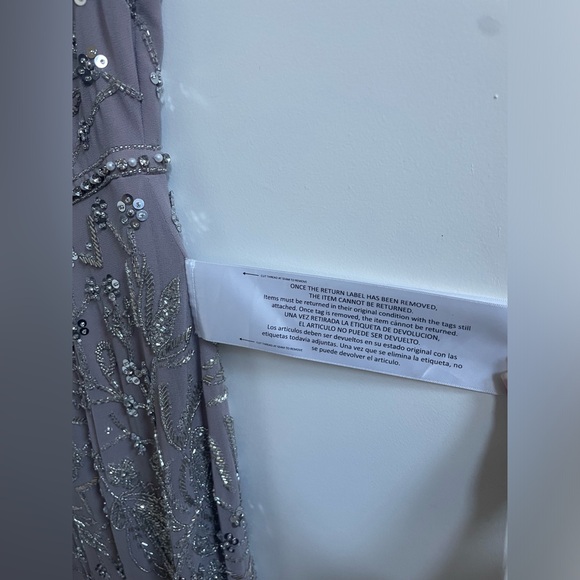 NWT Mac Duggal Sleeveless Beaded Midi Cocktail Dress with Back Slit - Picture 5 of 11